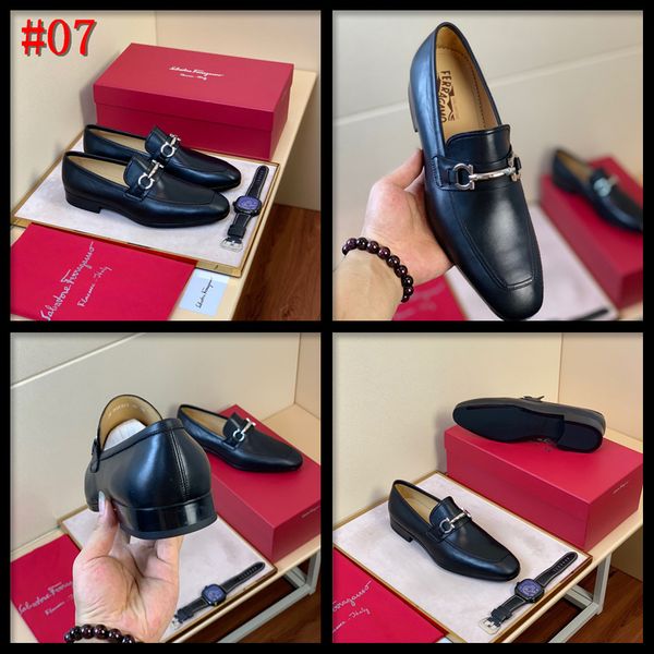 

18ss luxury men's formal shoes casual leather loafers party wedding men dress shoes fashion autumn plaid oxford, Black