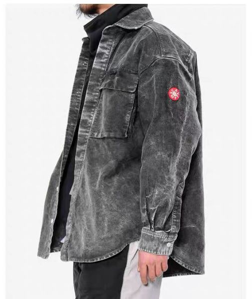 

cav empt 19ss bleached big cowboy jackets men women coats streetwear bomber cav empt camouflage jeans hombre army jacket, Black;brown