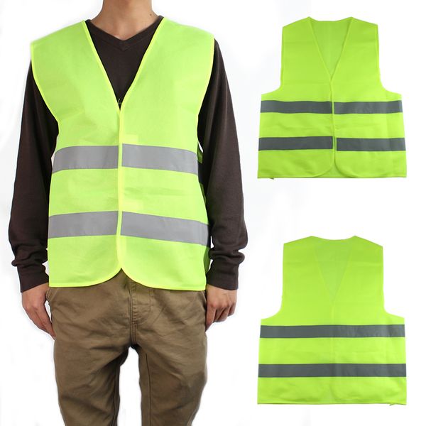 

2pcs safety vest clothing traffic motorcycle night rider green-yellow reflective vest cycling outdoor sports