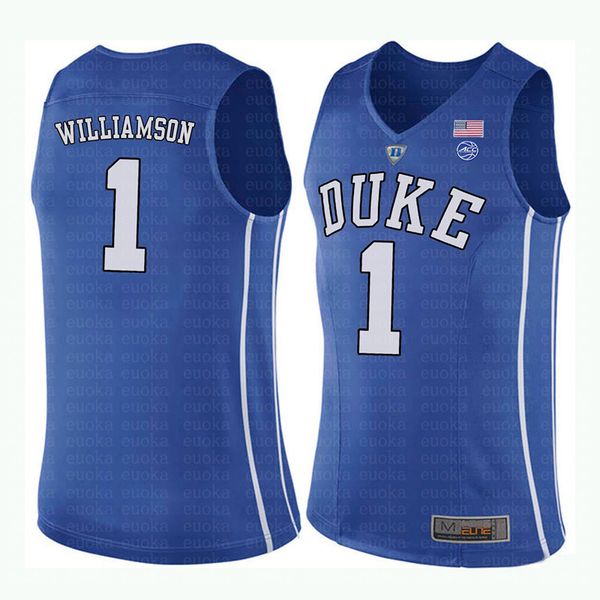 2020 2019 Mens NCAA Duke Blue Devils Jersey 1 Zion ...