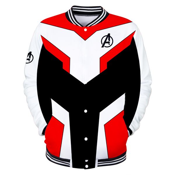 

avengers endgame mens jacket mens suit jacket thin jacket slim 3d printed o-neck outwear fashion baseball uniform for shipping, Black;brown