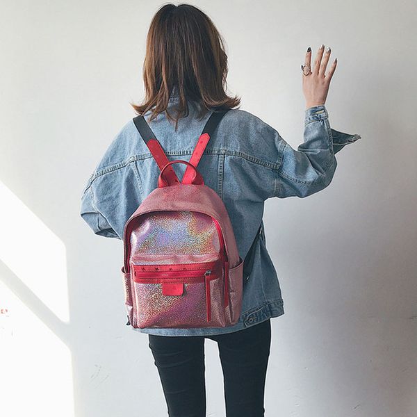 

tonny kizz fashion backpack women red color bagpack candy color leather backpack for travel school bags for teenage girls summer