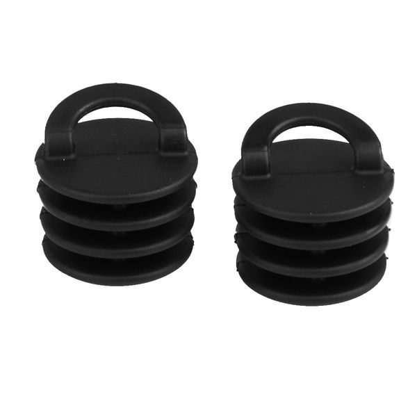 

set of 4 black scupper stropper drain hole plugs bungs for kayak canoe boat