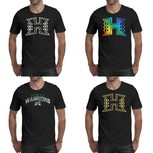 

mens printing hawaii warriors golden logo black t shirt personalised slim fit band shirts urban core smoke gay pride rainbow camouflage, White;black