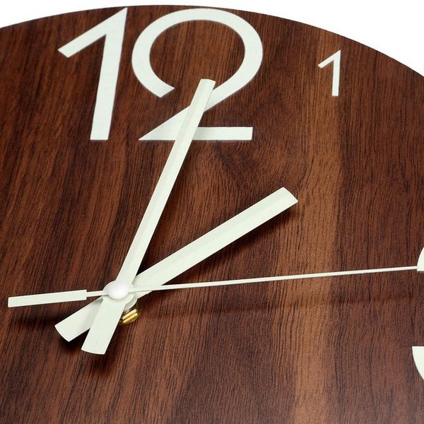 

luminous wall clock,12 inch wooden silent non-ticking kitchen wall clocks with night lights for indoor/outdoor living room wall clocks