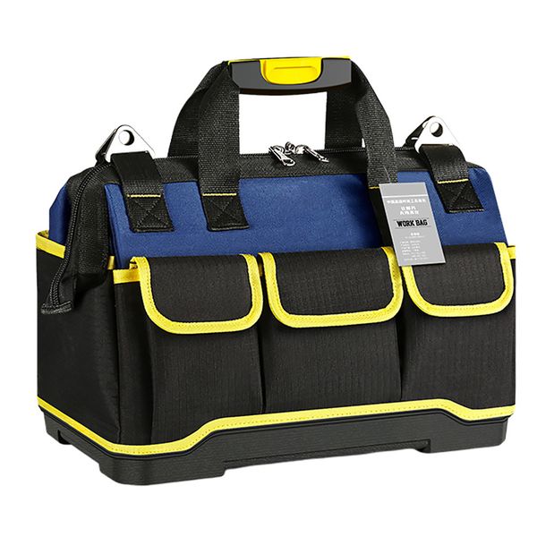 

zipper tool bag car repair large storage canvas fabric wear resistant organizer flat bottom with handle thicken multi pockets