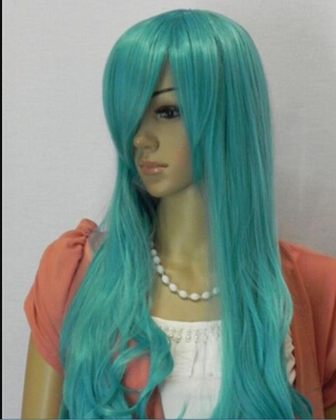 

wig new magi judal judar cosplay green long costume wig, Black;brown