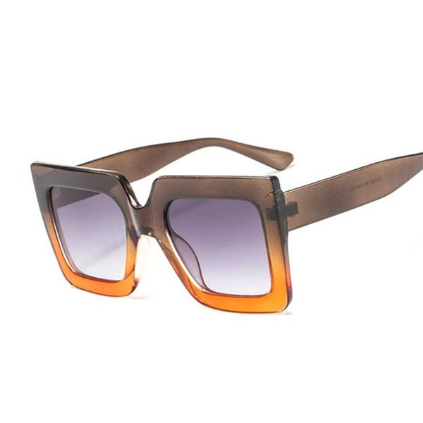 

fashion women & men sunglasses gradient ramp frame sun glasses anti-uv spectacles eyeglasses goggle square sun glasses a, White;black