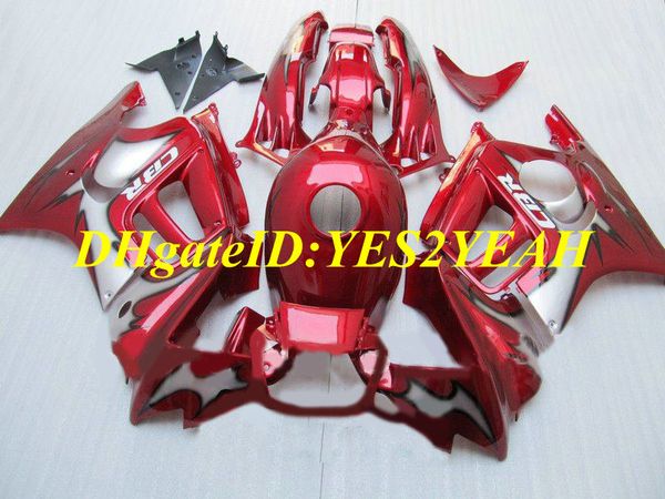 Motorrad-Verkleidungsset für Honda CBR600F3 95 96 CBR600 F3 1995 1996 CBR 600 ABS Hot Red Verkleidungsset + Geschenke HQ25