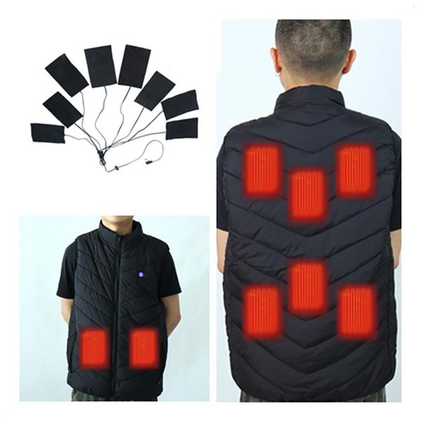 

warming mats and foot warmers winter heated mesh jacket metal fiber warming pads electric warm clothing 8-in-1 outdoor tool kit, Gray;blue