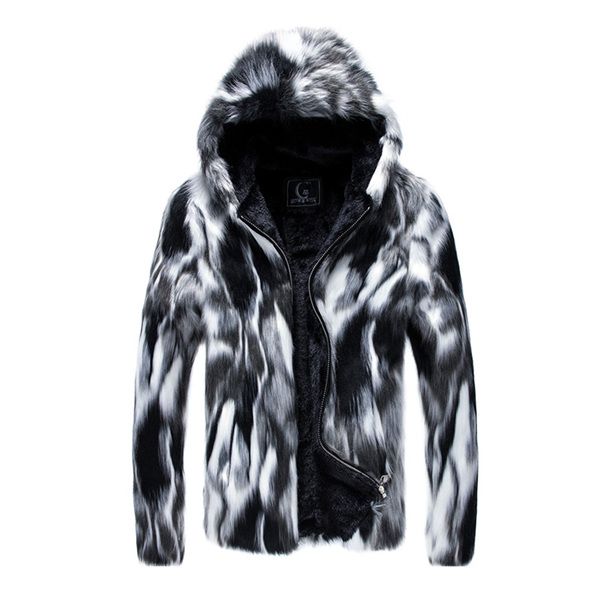 

imitation fur coat male jaqueta de couro masculino fur coat warm jacket men jaqueta masculina 2018 winter jacket men, Black;brown