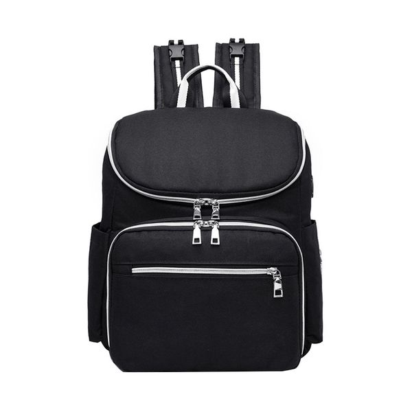 

mom backpack multifunctional multi pocket durable breathable gifts baby usb interface large capacity adjustable strap diaper bag