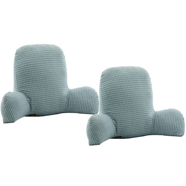 

2pcs bed rest reading pillow sofa cushion for adults kids light blue
