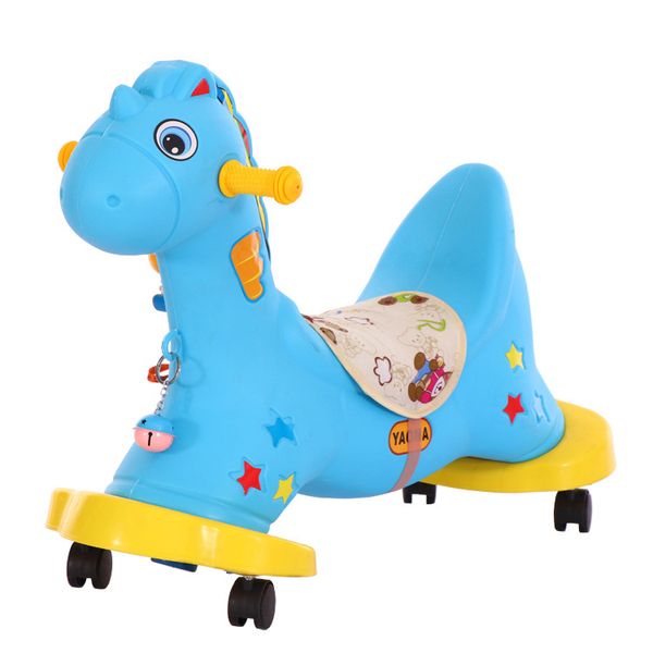 

baby rocking horse with music plastic roller baby birthday gift rocking horse ride on animals children toy ride kids toys