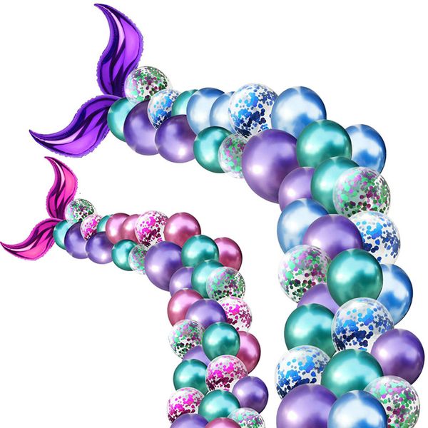 2019 Mermaid Balloon Arch Set Mermaid Tail Balloon Little Mermaid