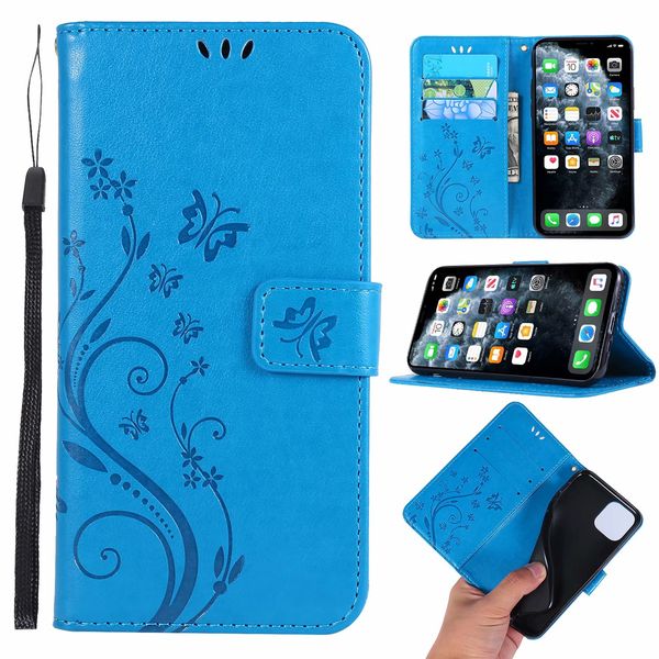 

retro embossed love butterfly pu wallet stand leather case for iphone 5 5s se 6 6s 7 8 plus x 11 pro ,pro max cover card slot cases