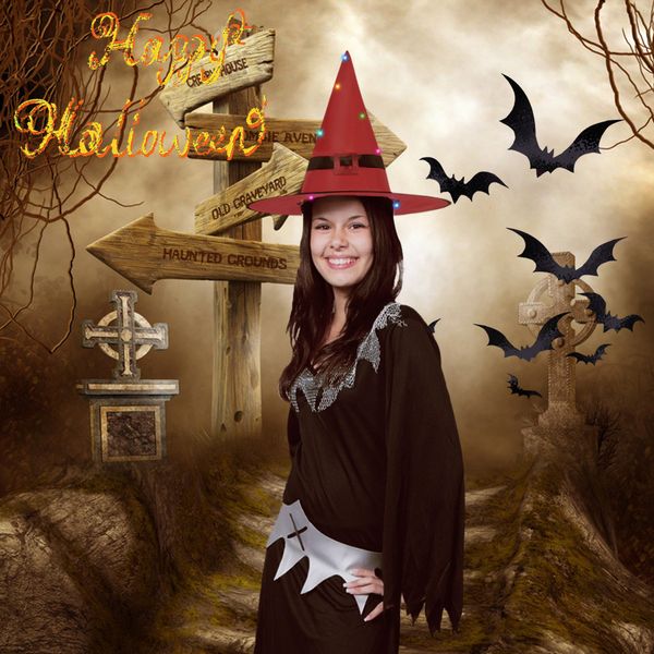 

witch hat halloween costume head-wear cosplay party props l0830