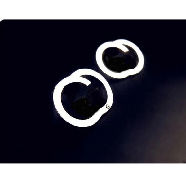 

женщины девушки марка конструктора серег 1,8 * 2.3cm luxury буква g стержня уха серебра золота серьги ювелирные изделия аксессуары для подар, Golden;silver