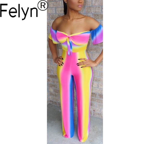 

фелин 2020 лучшее качество мода дизайн комбинезоны печати с плеча летние каникулы пляж bodycon комбинезон, Black;white