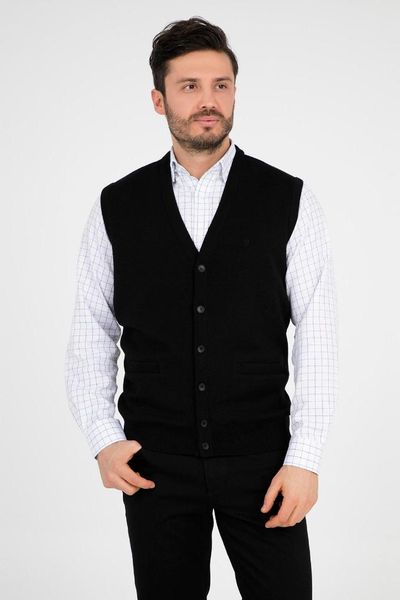 

buratti male vest 447079, Black;white