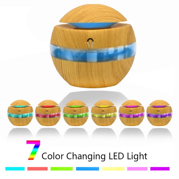 

300ml u b aroma air humidifier wood grain 7color led light e ential oil diffu er aromatherapy electric mi t maker for home office rra2194