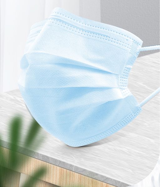 

wholesale disposable mask non woven face masks 3 layer anti-dust waterproof mask ply respirator soft breathable mouth safety masks