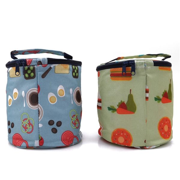 

portable insulated thermal cooler lunch box bento tote storage bag case picnic lunch bags for women, Blue;pink