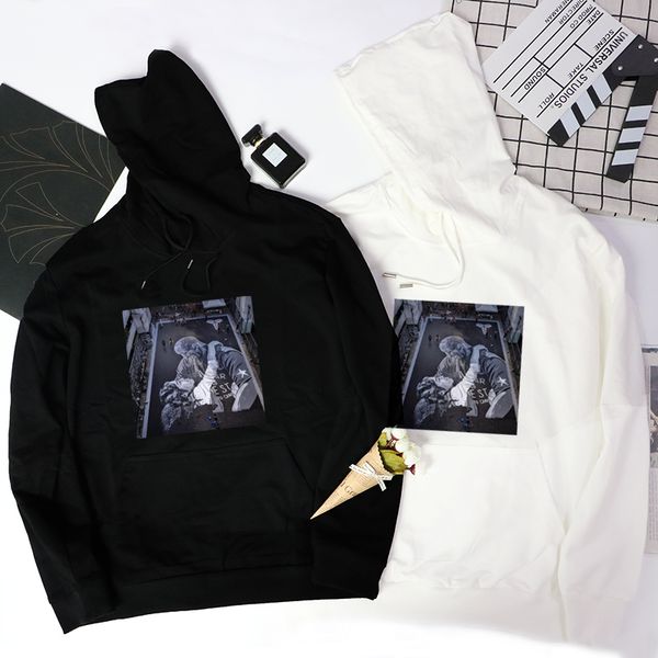

mens and womens printing fashion designer hoodies casual hooded pullovers spring sport style coat 2020 new arrive new hot, Black