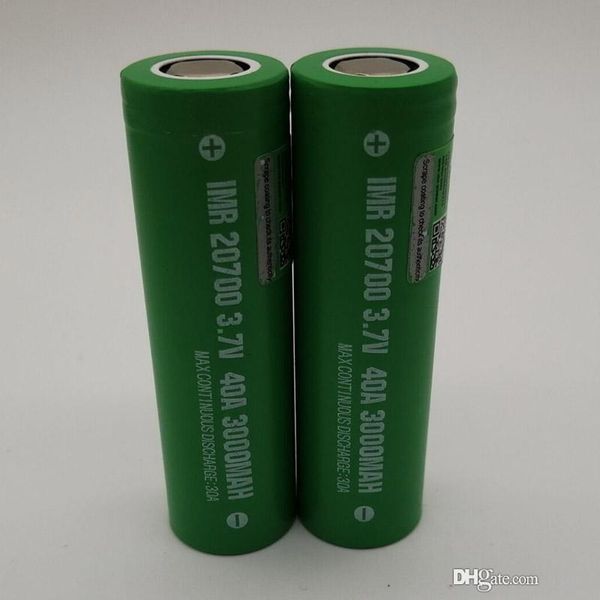 

100% highest quality imr 20700 battery 3000mah 3.7v 40a 18650 batteries rechargable lithium battery fedex ing
