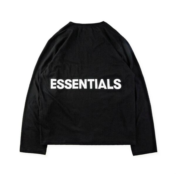 

fear of god men 18ss fog essentials est boxy clothes fashion t-shirts long short sleeve tee designer, White;black