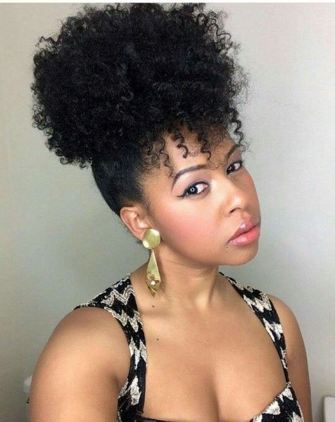 

afro kinky curly human hair ponytail for black women 1b brazilian virgin hair drawstring pony tail hair extensions 100g-160g ship