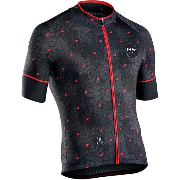 

summer short sleeve cycling jersey clothing, Black;red