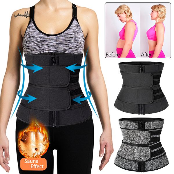 

steel boned waist corset trainer slimming belt sauna sweat sport girdles modeladora women shaper burning fat workout trimmer