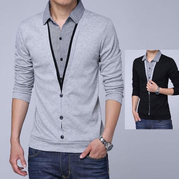 

новый поло мужчины футболка с длинным рукавом повседневные рубашки роскошный дизайн хлопок лацкан шеи прохладный мужская футболка с отложным, White;black