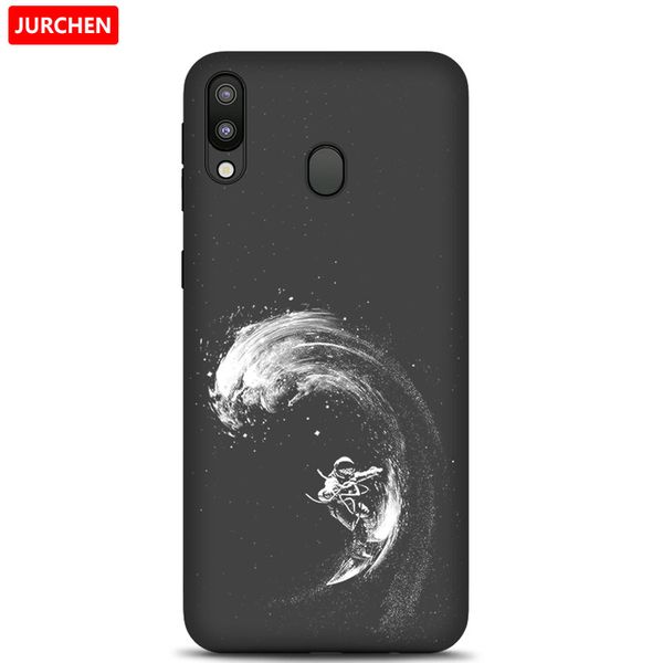 satin al kulak tomurcuklari samsung galaxy m20 telefon kilifi m205f silikon tpu arka kapak icin samsung m20 coque capa 6 3 inc icin sevimli karikatur