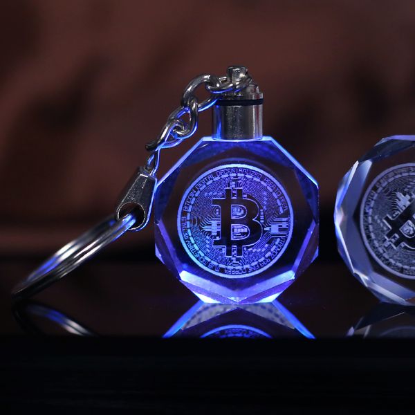 

crystal keychain laser engraved key ring colorful led light key chain motorcycle hanging pendant souvenir gift, Silver