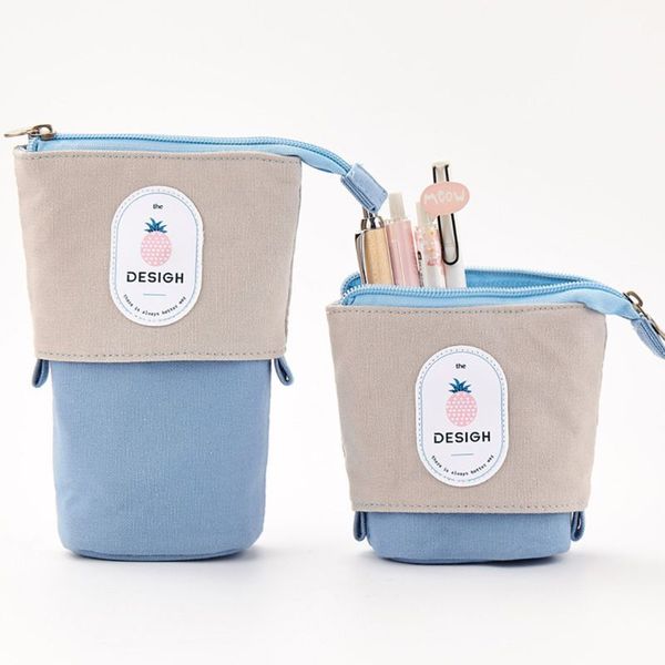 

new cartoon cactus pencil bag case pen pouch cosmetic brush bag travel