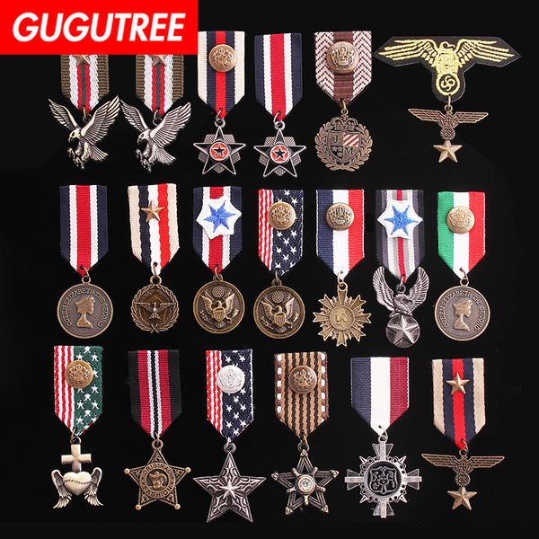 

gugutree brooch breastpin army rank patch metal patches badges applique patches for clothing hh-16, Black