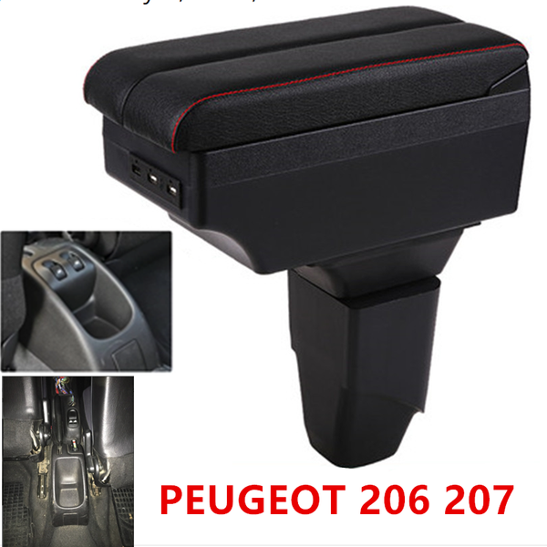 

for 206 peuge o207 armrest box central store content box car-styling products interior accessories