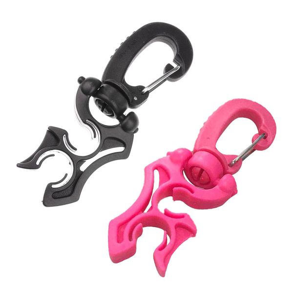 

2pieces scuba dive double 2 hose retainer holder with foldable clips snap