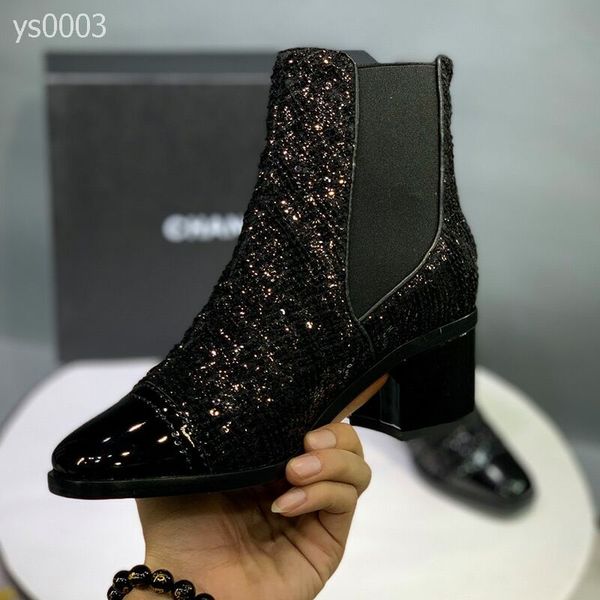 

high-end female boots autumn and winter leisure high heels women's shoes fashion catwalk martin boots luxury black single boot