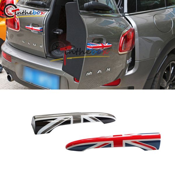 

gtinthebox 2pcs union jack black uk flag design rear door handle covers for mini cooper f54 clubman