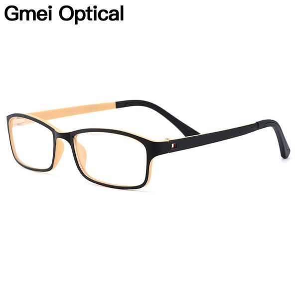

gmei optical rectangular ultra-light plastic men glasses frames medium size women prescription eyeglasses optical eyewear h8031, Black