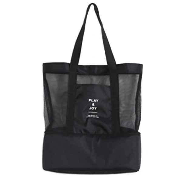 

new picnic insulated cooler lunch bag mesh tote beach shoulder bag outdoor high capacity drink storage carry
