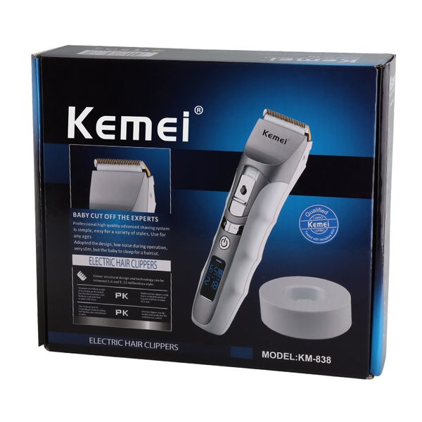 

kemei rechargeable professional hair clipper beard trimmer lcd display shaving machine hair cutting set barber styling tools