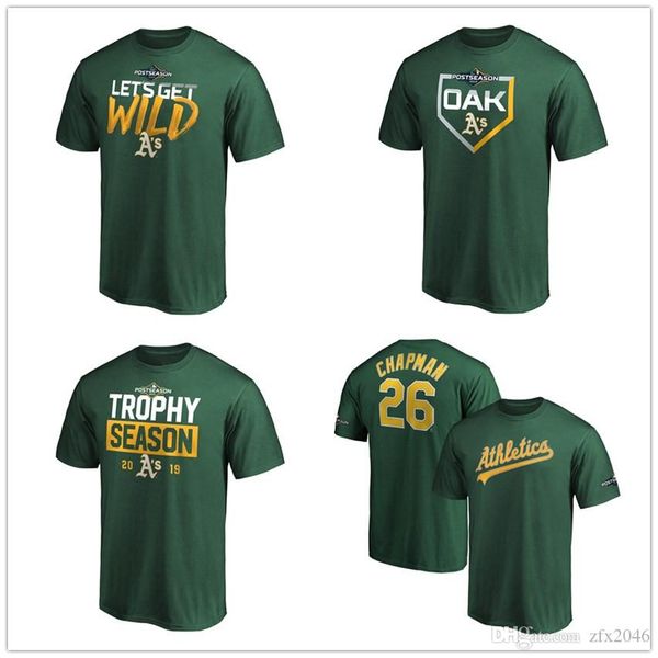 

окленд мф 26 хрис чапман 2 дэвис легкой атлетике 2019 плей-офф раздевалки футболка-зеленый короткий рукав серая рубашка с длинным напечатанн, Black