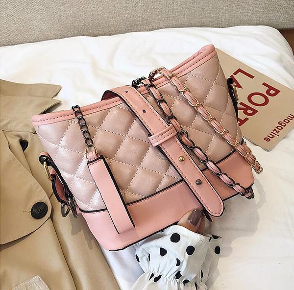 

2020 ведро сумка crossbody сумки на ремне женская мода проверить сумочка леди подарочная сумка высокое качество