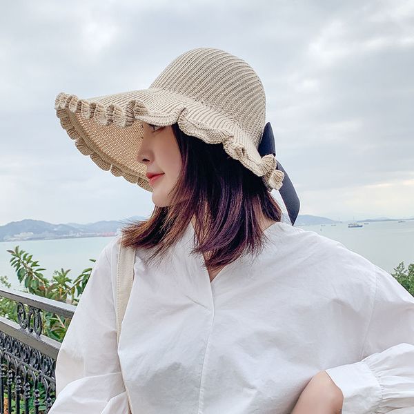 

new spring summer hats for women sun hats bowknot knitting cotton hat for women fashion caps, Blue;gray