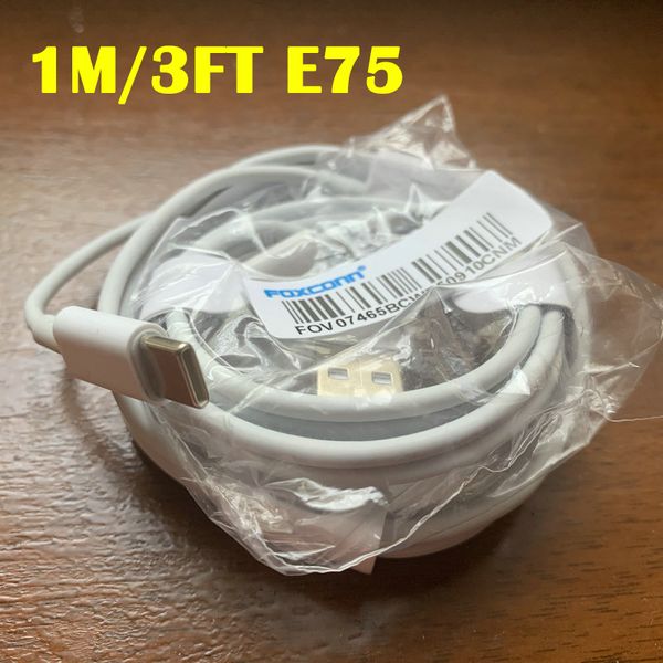 

100шт 7 поколений качество Foxconn Оригинальный OEM E75 1м 3 фута данных USB кабель для зарядки с розничным пакетом