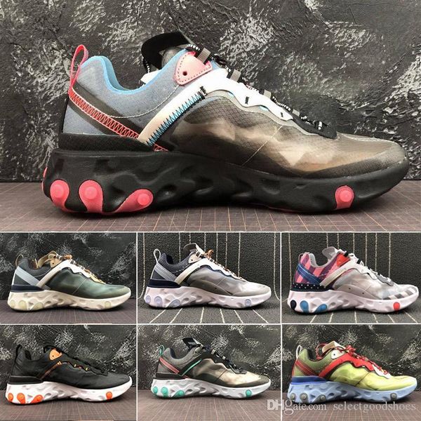 

2019 undercover new release react element 87 men women trainers men women designer running shoes zapatos for jogging runner size 36-45